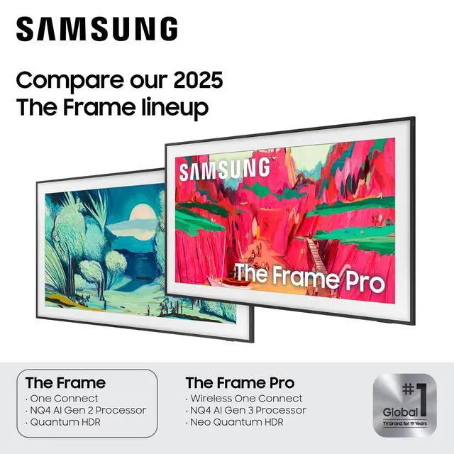 Alt view image 5 of 5 - Samsung 43-Inch Class The Frame LS03F 4K QLED Smart TV (2025 Model) Slim Fit Wall Mount, Modern Frame Design, NQ4 AI Gen2 Processor, Art Mode, Artful Picture Quality, Samsung Vision AI, Al