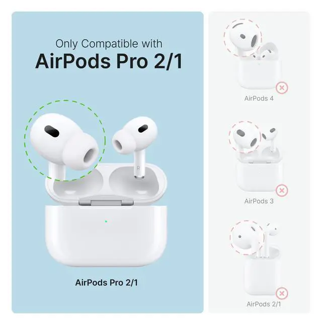 Alt view image 2 of 5 - Catalyst Waterproof Case for AirPods Pro 2nd Generation and AirPods Pro 1st Generation - Wireless and USB-C Charging Compatible, One Piece Design, High Drop Protection Case