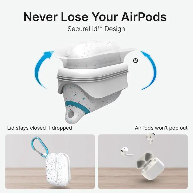 Alt view image 3 of 5 - Catalyst Waterproof Case for AirPods Pro 2nd Generation and AirPods Pro 1st Generation - Wireless and USB-C Charging Compatible, One Piece Design, High Drop Protection Case