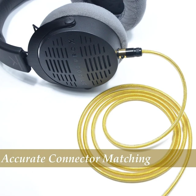 Alt view image 5 of 5 - GUCraftsman 3-Pin Mini XLR 6N OFC Silver-Plated+Metal Shielding Layer Headphone Upgrade Cable for Beyerdynamic DT990 Prox DT700 Prox DT900 Prox DT1990 PRO MKII AKG K702 K712 PRO K371 (4.4mm Plug)