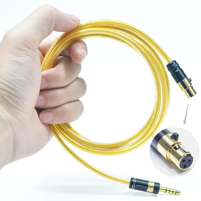 Alt view image 4 of 5 - GUCraftsman 3-Pin Mini XLR 6N OFC Silver-Plated+Metal Shielding Layer Headphone Upgrade Cable for Beyerdynamic DT990 Prox DT700 Prox DT900 Prox DT1990 PRO MKII AKG K702 K712 PRO K371 (4.4mm Plug)