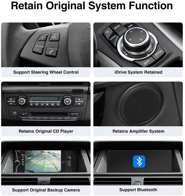 Alt view image 5 of 5 - AINAVITO 12.3" Android 13 Screen for BMW X5 E70 X6 E71 2011-2013 (CIC System ONLY) - 4G+64G Wireless CarPlay Radio Upgrade, 2400x900 Anti-Glare Display, Retains iDrive