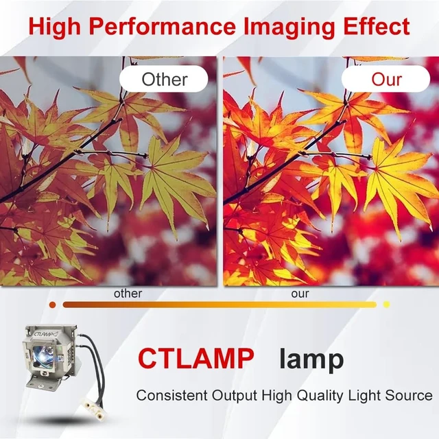 Alt view image 4 of 5 - CTLAMP A+ Quality EC.J9700.001 Replacement Projector Lamp Bulb with Housing Compatible with ACER X1135P X1235P