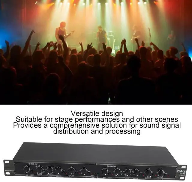 Alt view image 2 of 5 - 234XL Crossover, Mono 4 Way Crossover for Stage Performance, Provide Premium Sound Crossover and Stereo Effect