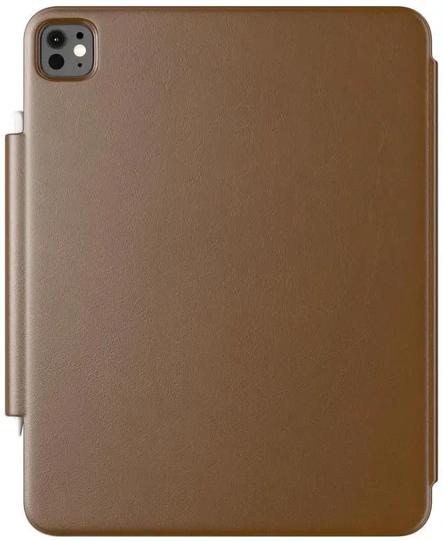 Alt view image 2 of 4 - BLACKBROOK Bradstreet Leather Folio for iPad Pro 11 (M4-2024) - Premium Full-Grain Case, Apple Pencil Holder, Smart Wake/Sleep, Kickstand, Slim Profile (Brown, iPad Pro 11" (M4-2024))