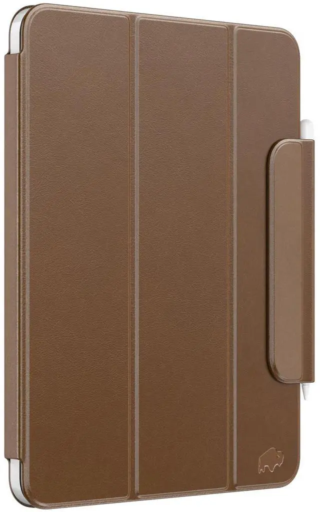 Alt view image 3 of 4 - BLACKBROOK Bradstreet Leather Folio for iPad Pro 11 (M4-2024) - Premium Full-Grain Case, Apple Pencil Holder, Smart Wake/Sleep, Kickstand, Slim Profile (Brown, iPad Pro 11" (M4-2024))