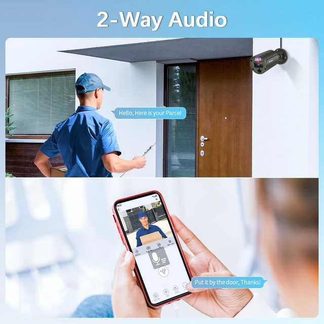 Alt view image 3 of 5 - Flashing LEDs Visual Alert4K 8.0Megapixel Extend Wired Security Camera