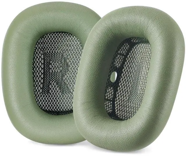 Main image of AHG Accessory House Global Upgraded Sheepskin Leather Replacement air pods max Ear Cushions Pads Compatible with Apple AirPods Max Headphones (Green). Easy DIY Fit ^^ High-Density Foam ^^ Strong Magne
