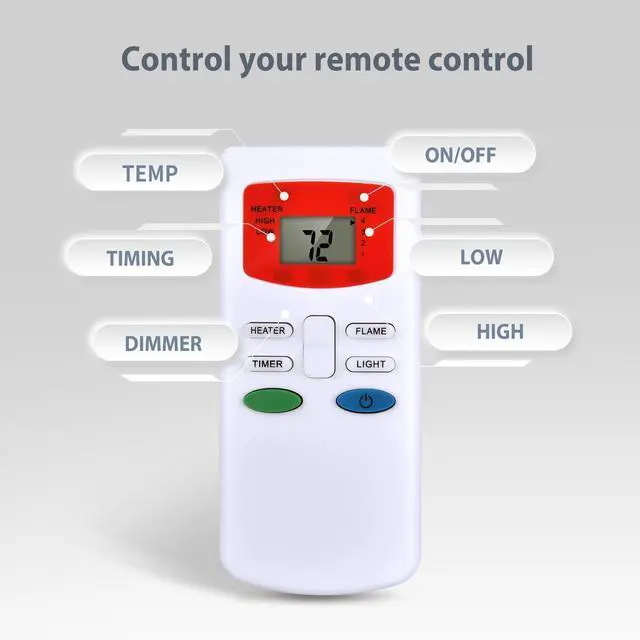 Alt view image 4 of 5 - Snrigw Replacement Universal Remote Control for HHT Simplifire Electric Fireplace All/ALLP/SC/INS/BI/WM Series SF-ALL40-BK SF-ALL48-BK SF-ALL60-BK SF-ALL84-BK SF-ALLP50-BK SF-ALLP60-BK SF-ALLP72-BK