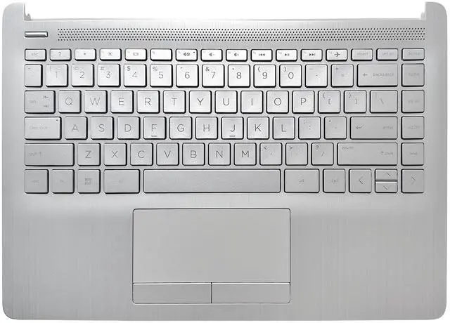 Main image of Partsatoz Palmrest Upper Case Top Cover Replacement for HP Pavilion 14-CF 14S-CF 14-DF 14-DK 14Z-DK Series Laptop Non-Backlit Keyboard Touchpad Assembly L48648-001 Silver