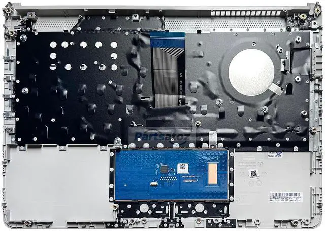 Alt view image 2 of 5 - Partsatoz Palmrest Upper Case Top Cover Replacement for HP Pavilion 14-CF 14S-CF 14-DF 14-DK 14Z-DK Series Laptop Non-Backlit Keyboard Touchpad Assembly L48648-001 Silver