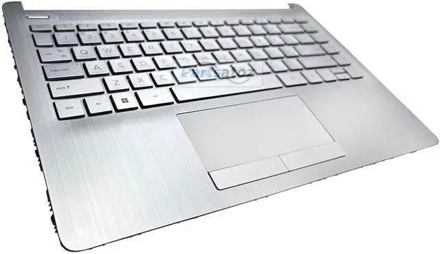 Alt view image 4 of 5 - Partsatoz Palmrest Upper Case Top Cover Replacement for HP Pavilion 14-CF 14S-CF 14-DF 14-DK 14Z-DK Series Laptop Non-Backlit Keyboard Touchpad Assembly L48648-001 Silver