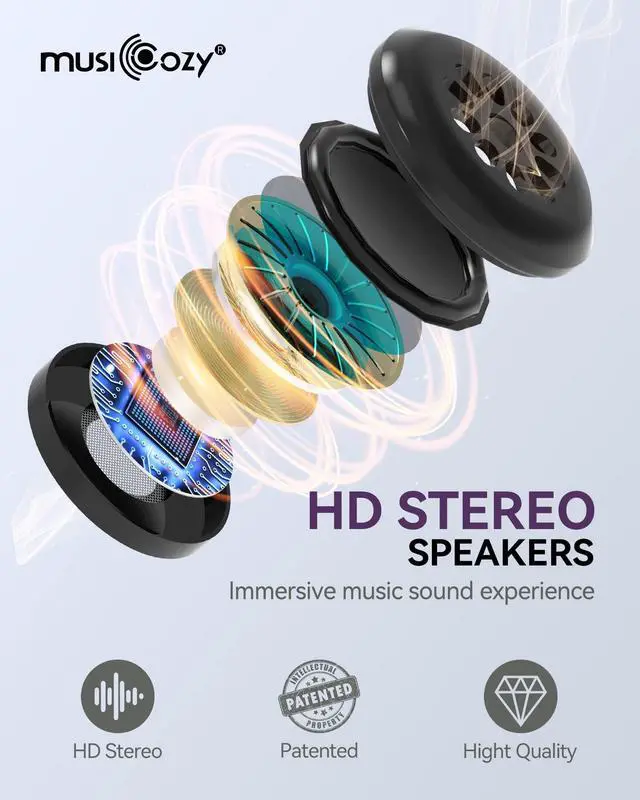 Alt view image 5 of 5 - MUSICOZY Sleep Headphones Bluetooth 5.4 Headband Headphones Super Soft & Breathable, Wireless Sleeping Eye Mask Earbuds Earphones for Side Sleepers Mom Women Cool Tech Gadgets Gifts