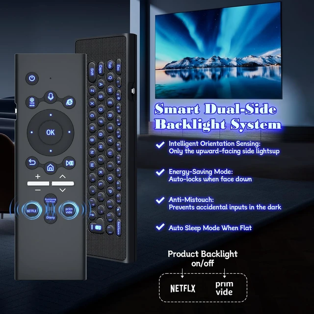 Alt view image 5 of 5 - Backlit Keyboard Remote Replacement for Samsung Voice-Enabled TVs 2019-2024