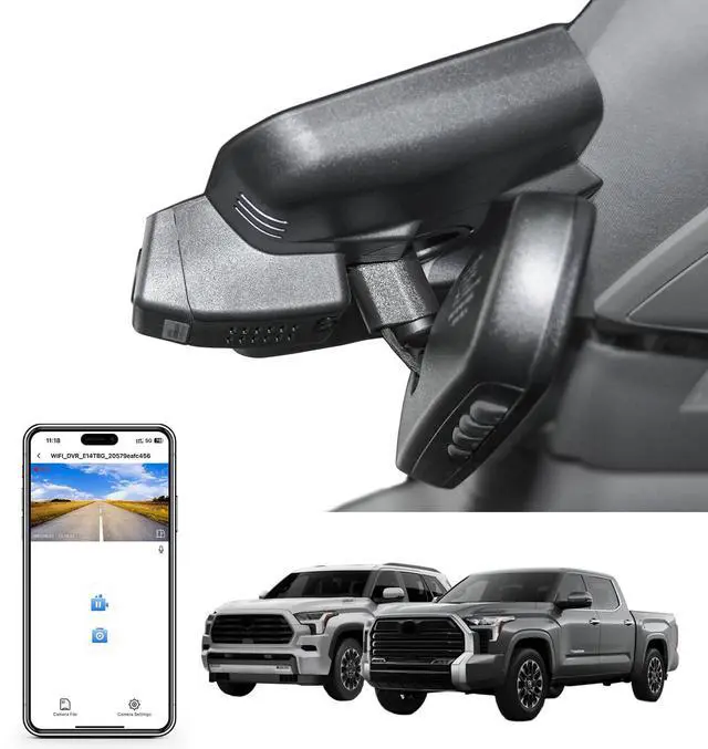 Main image of Front 4K HDR Dash Cam STARVIS 2 IMX678, Custom Fit for Toyota Tundra 2022-2026 & Sequoia 2023-2026 (Model B), Limited SR SR5 TRD Pro etc, 5GHz WiFi, GPS, 64GB Card