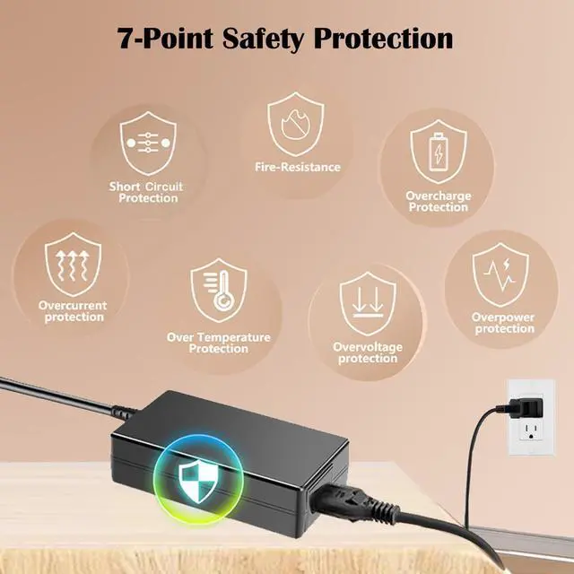 Alt view image 4 of 5 - Metasources 14.5V-15V AC/DC Adapter Compatible with Chirp RPM Rolling Percussive Massager ChirpRPM DC14.5V - DC15.0V Power Supply Cord Cable Charger (with Barrel Round)