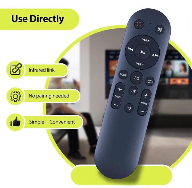 Alt view image 2 of 5 - RYQIF Replacement Remote Control for RAINEVERRY 5.1 SOUNDBAR