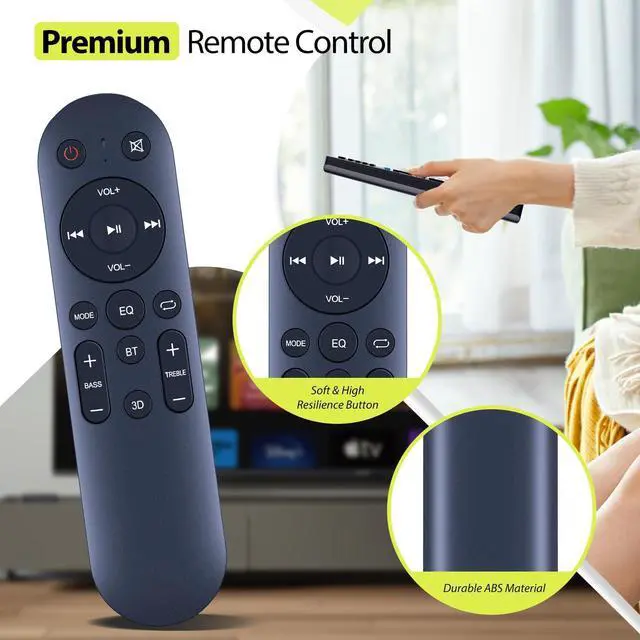 Alt view image 3 of 5 - RYQIF Replacement Remote Control for RAINEVERRY 5.1 SOUNDBAR