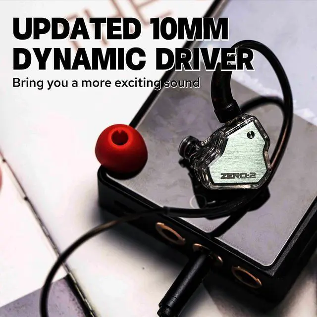 Alt view image 3 of 5 - Linsoul 7Hz x Crinacle Zero:2 in Ear Monitor, Updated 10mm Dynamic Driver IEM, Wired Earbuds Earphones, Gaming Earbuds, with OFC IEM Cable for Musician (Without MIC, Silver)