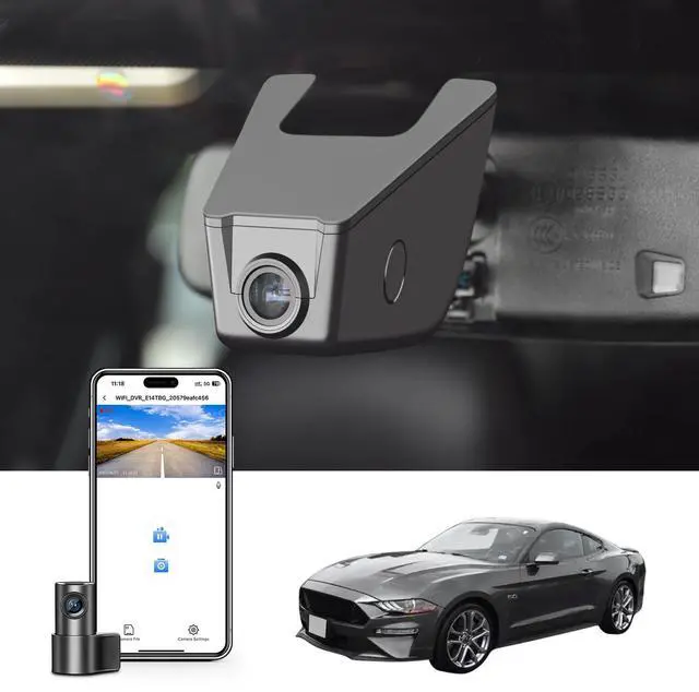 Main image of mangoal 4K Front & 2K Rear 2 Channel HDR Dash Cam, Dual STARVIS 2 IMX678 IMX675, for Ford Mustang S550 2015-2021(No a Big Cover)(Model B), 5GHz WiFi, GPS, 128G Card