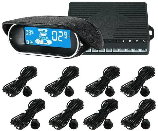 Main image of Car Reverse Backup Radar System,Shkalacar Front and Rear Parking Sensors Kit, 8/Sensors Electronics Cars Parking Assistance Reversing Radar with LED Display and Sound Warning