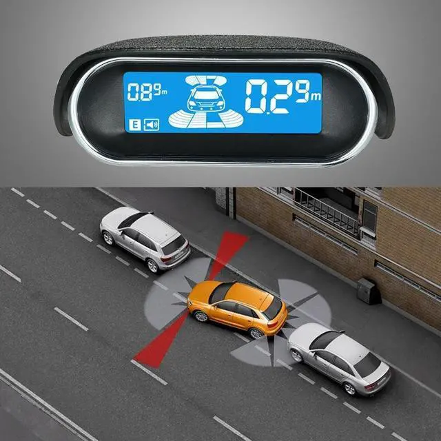 Alt view image 5 of 5 - Car Reverse Backup Radar System,Shkalacar Front and Rear Parking Sensors Kit, 8/Sensors Electronics Cars Parking Assistance Reversing Radar with LED Display and Sound Warning