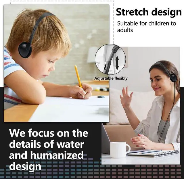 Alt view image 5 of 5 - GDBOMA USB C Headphones Bulk 30 Pack for Classroom School Kids,USB Type C Headphones Wired Class Set for School Student Chidren Compatible with Pad Smartphones Black