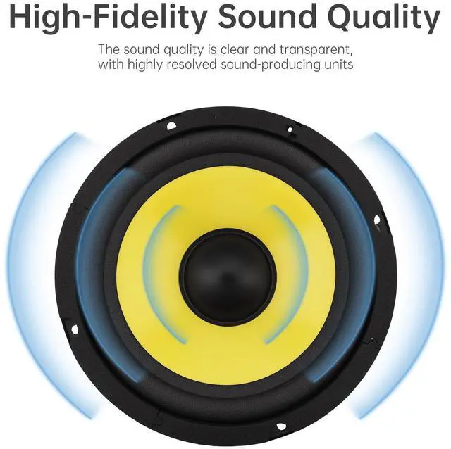 Alt view image 5 of 5 - DriSentri 2 Pieces 8 Inch Bass Loudspeaker Woofer Speaker, Wide Frequency Response Car Audio Stereo Speaker for Car Audio/Home Theaters (8'')