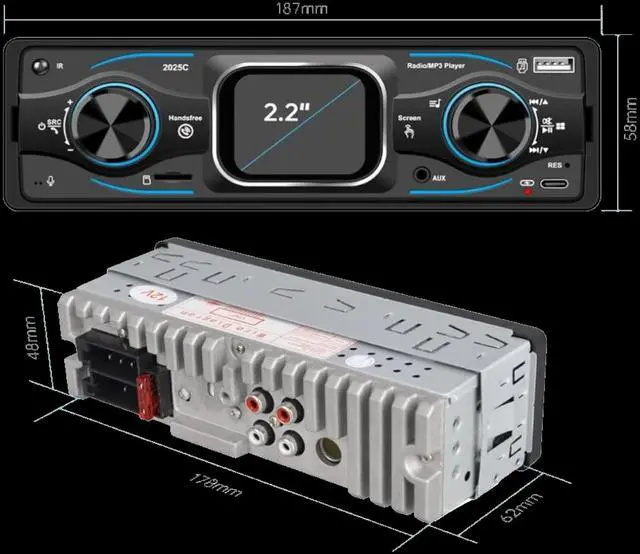 Alt view image 3 of 5 - Bluetooth Touchscreen Plug & Play Radio for Kioti 12 pin Tractor USB Handsfree Radio AUX Easy Install with Remote Control