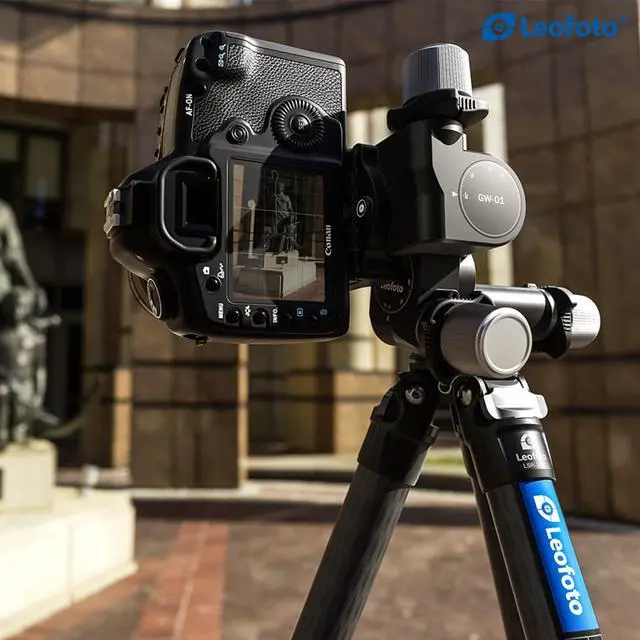 Alt view image 4 of 5 - LEOFOTO GW-01 Geared 3-Way Ball Head with Arca Swiss Compatible Plate