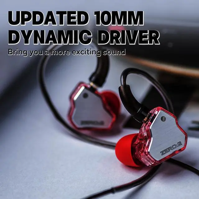 Alt view image 3 of 5 - Linsoul 7Hz x Crinacle Zero:2 in Ear Monitor, Updated 10mm Dynamic Driver IEM, Wired Earbuds Earphones, Gaming Earbuds, with OFC IEM Cable for Musician (with MIC, Pink)
