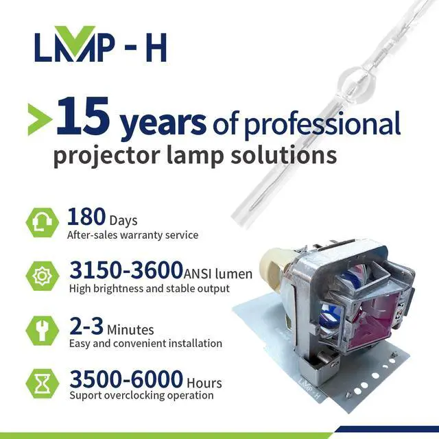 Alt view image 3 of 5 - LMP-H 5811119560/PRM42/PRM45 Projector Lamp with Housing for Vivitek DW814 DW886 DW882ST DW884ST DX813 DX881ST DX883ST for Sanyo PRM-45-LAMP PRM45 PRM45 V1 for BENQ MH684