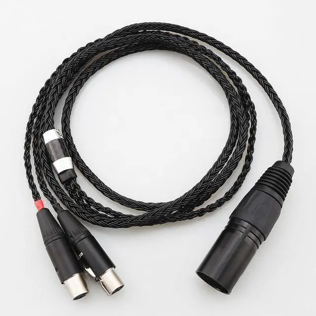 Alt view image 4 of 5 - Tirstrup HiFi 7n OCC Silver Plated Headphone Replacement Audio Upgrade Cable for Audeze LCD-2, LCD-3, LCD-4, LCD-X, LCD-XC, MM-500 (B16LCD4PIN)
