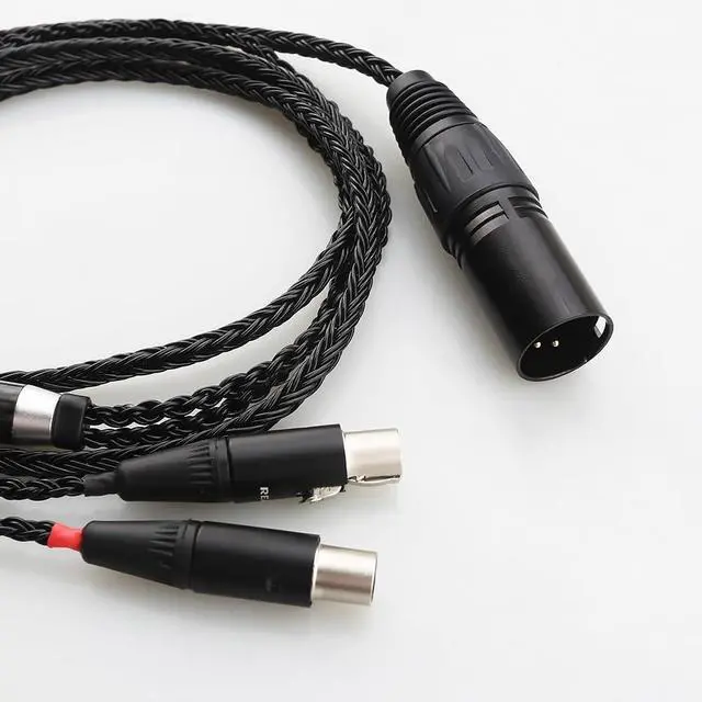 Alt view image 2 of 5 - Tirstrup HiFi 7n OCC Silver Plated Headphone Replacement Audio Upgrade Cable for Audeze LCD-2, LCD-3, LCD-4, LCD-X, LCD-XC, MM-500 (B16LCD4PIN)