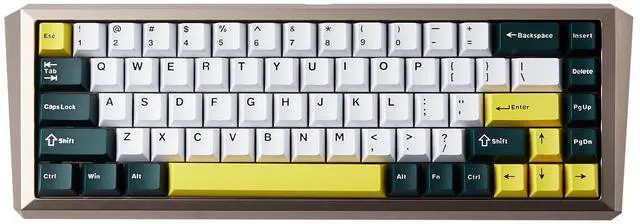 Alt view image 3 of 3 - Click Clack Hummingbird (68key, 65%) HE Switch Mechanical Keyboard (Anodized Gold)