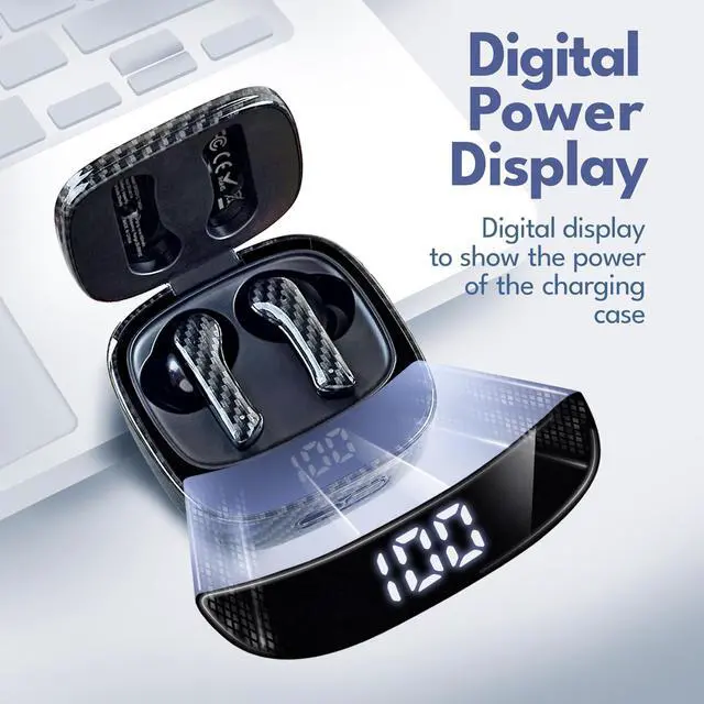 Alt view image 3 of 5 - Groovz Plus True Wireless Earbuds with Wireless Charging Case - Designed in the USA - IPX4 Water Resistant Bluetooth Earbuds Compatible with Apple & Android - 46Hr Battery - Dual Microph