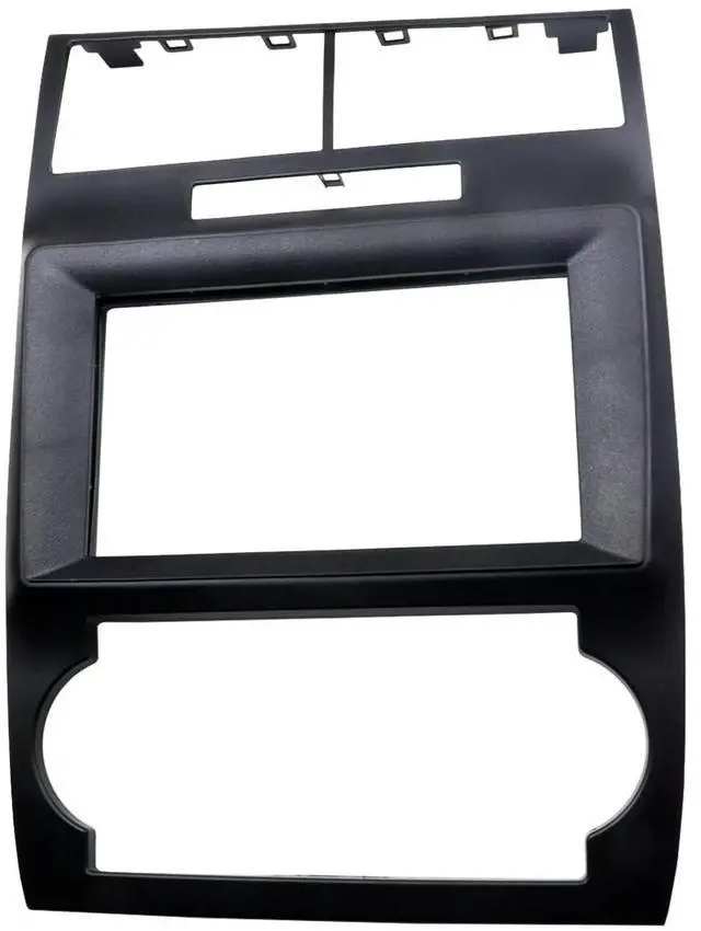 Alt view image 3 of 5 - DKMUS Radio Stereo Bezel for Dodge Charger Magnum Dash Installation Mount Trim Kit Fits 9" and Double Din