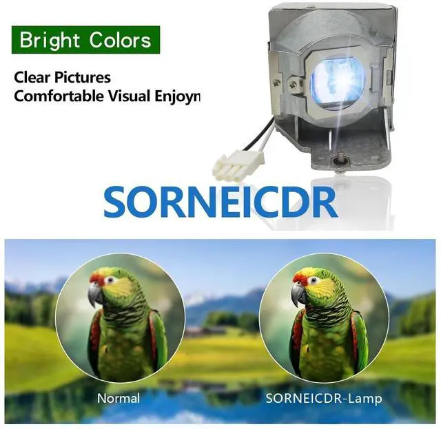 Alt view image 4 of 5 - SORNEICDR Replacement Projector Lamp Bulb 5J.J9E05.001/5J.JCA05.001 Compatible with BENQ W1400, W1500, H6510BD, P1500, DW843UST, DX842UST, MW831UST, MW843UST, MX842UST Projectors, with Housing