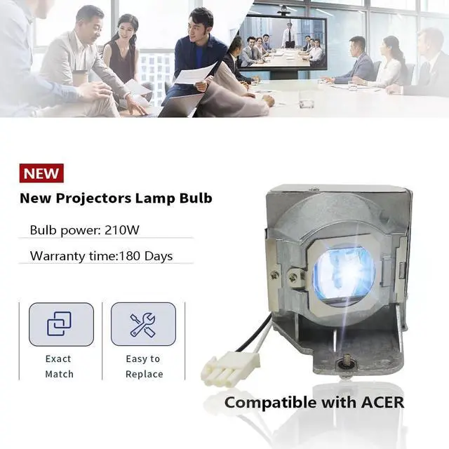 Alt view image 3 of 5 - SORNEICDR Replacement Projector Lamp Bulb 5J.J9E05.001/5J.JCA05.001 Compatible with BENQ W1400, W1500, H6510BD, P1500, DW843UST, DX842UST, MW831UST, MW843UST, MX842UST Projectors, with Housing