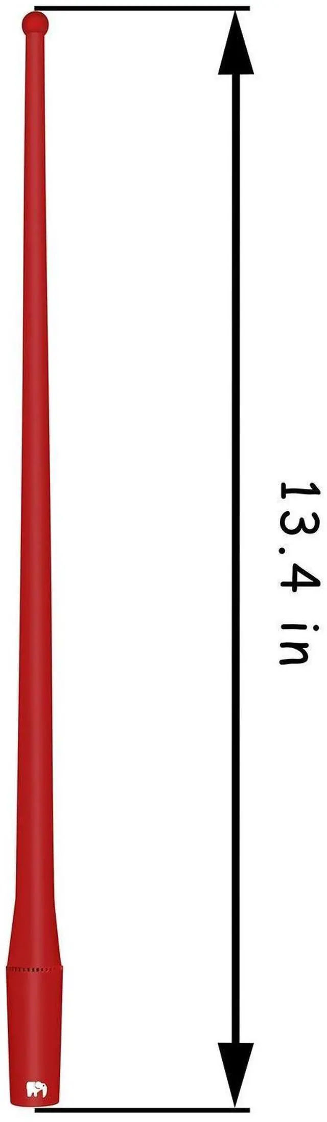 Alt view image 2 of 5 - ONE250 13" Inches Flexible Rubber Antenna, Compatible with Toyota Tundra (1999-2023), Toyota Tacoma (1995-2016), FJ Cruiser (2007-2015), Highlander - Designed for Optimized FM/AM Reception (Red)