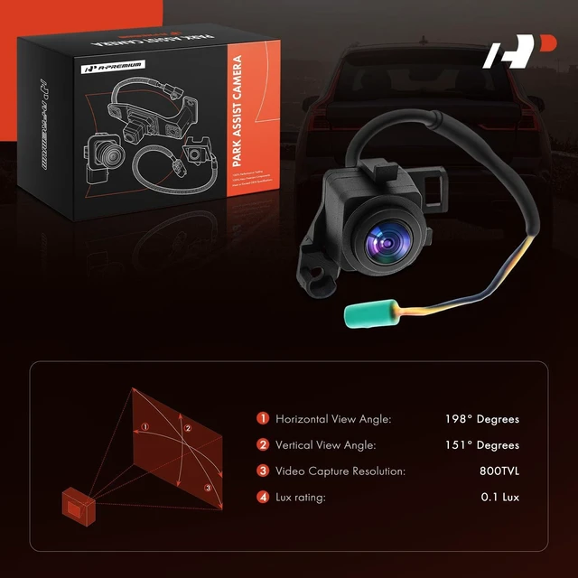 Alt view image 2 of 5 - A-Premium Park Assist Camera Rear View Backup Reverse Camera Compatible with Toyota Models - Camry 2020-2023