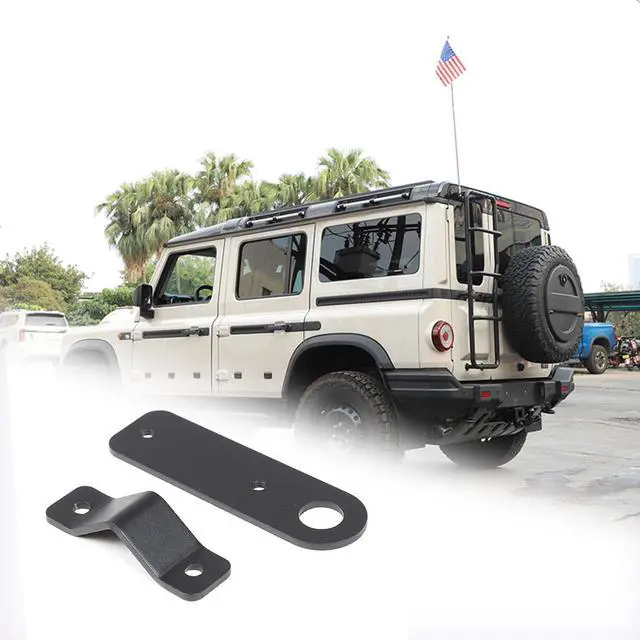 Main image of Hudiriy Car Antenna Mount Compatible with Ineos Grenadier 2020-2026 Car CB Expansion Antenna Bracket Decorative Accessriose (Tail Ladder Antenna Bracket)