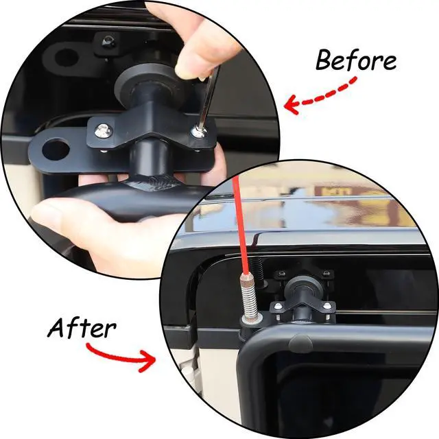 Alt view image 2 of 5 - Hudiriy Car Antenna Mount Compatible with Ineos Grenadier 2020-2026 Car CB Expansion Antenna Bracket Decorative Accessriose (Tail Ladder Antenna Bracket)