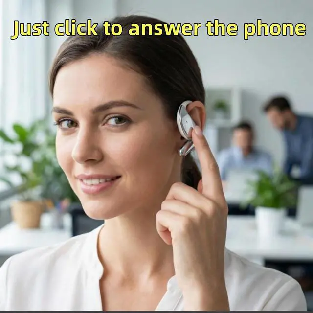 Alt view image 5 of 5 - Bluetooth earphones, wireless earbuds, truck driver earphones, 80 hour battery life, LED display, sports earbuds, ear hanging active noise cancelling earphones, suitable for various mobile phon