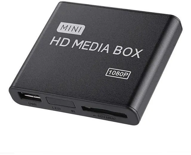 Main image of 1080P Full-HD Digital Media Player, HDMI/AV/VGA Output, 7.1 Surround Sound, HDMI Media Player with Remote Control, 1080P HDMI TV Media Player for USB MMC RMVB MP3 AVI MKV(US Plug)