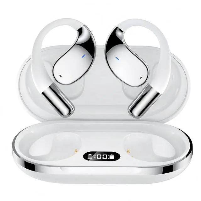 Main image of Bluetooth earphones, wireless earbuds, truck driver earphones, 80 hour battery life, LED display, sports earbuds, ear hanging active noise cancelling earphones, suitable for various mobile phon