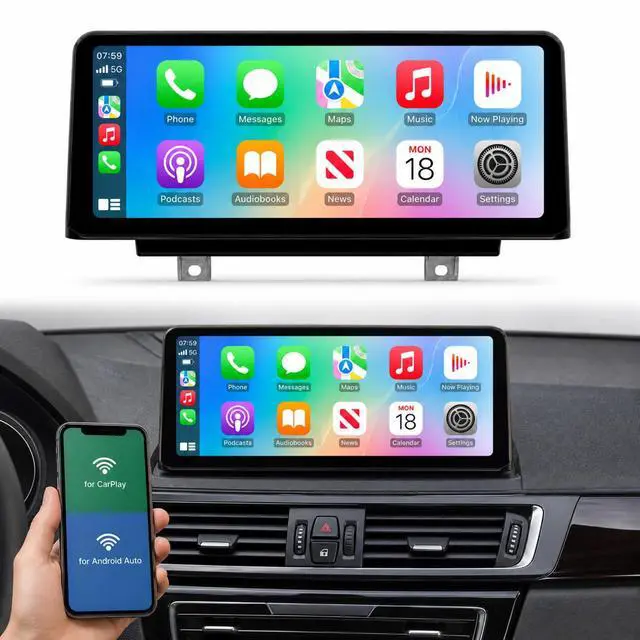 Alt view image 3 of 5 - XMOLINK 10.25" Compact Modern CarPlay & Android Auto Display for BMW X1 2016-2017 NBT, Linux Touchscreen Upgrade Screen, F48, iDrive Retained