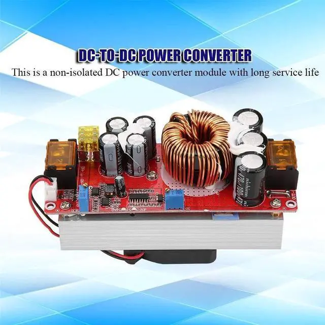 Alt view image 3 of 5 - Jadeshay 1500W DC-DC Boost Converter 10-60V to 12-97V Step Up Voltage Regulator Module - 30A CC CV Power Supply for Solar LED Charging, Non-Isolated High Efficiency