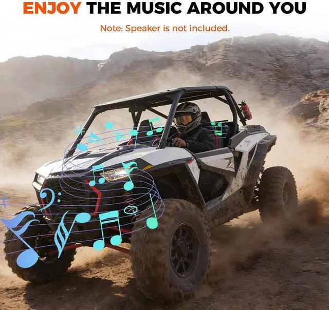 Alt view image 4 of 5 - HugeUTV Sport Speaker Enclosures for Polaris RZR XP 1000/XP 4 1000 2024 2025 2026+ Accessories, Support 6.5" Speakers Rear Seat Speaker Pods Mounts Brackets Holders