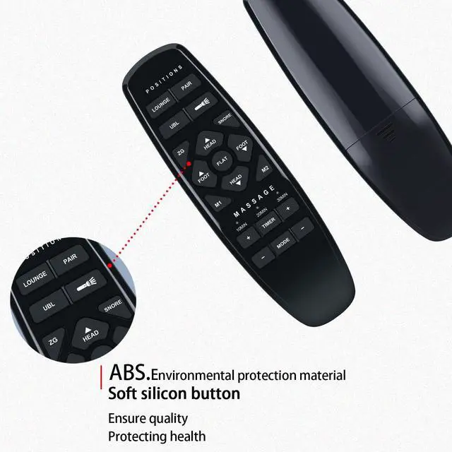 Alt view image 3 of 5 - RYQIF Replacement Remote Control fits iDealBed iQ5 Luxury Hybrid Mattress and Adjustable Bed Sleep System